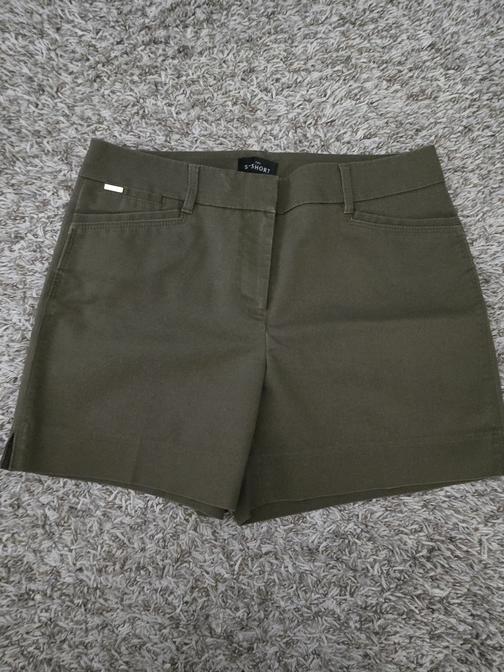 WHBM Olive Women's Stretch Cotton Shorts